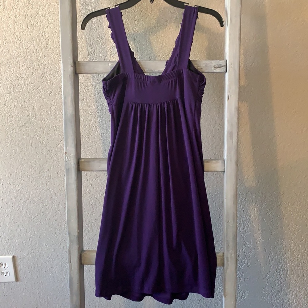 En Focus Studio Purple Ruffled Dress Size 4 - Picture 3 of 4